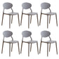 Modern Plastic Dining Room Chairs Armless Open Back Dining Side Chair for Restaurant Dark Gray 6 Piece Set Clearhalo ' kitchen&dining_furn' 'Dining Chairs' 'Dining Tables & Seating' 'dining_chair' 'furn' 'furn_dining_chair' 'Furniture' 'furniture_dining_chair' 'Kitchen & Dining Furniture' 'kitchen' 3956876