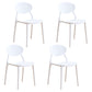 Modern Plastic Dining Room Chairs Armless Open Back Dining Side Chair for Restaurant White 4 Piece Set Clearhalo ' kitchen&dining_furn' 'Dining Chairs' 'Dining Tables & Seating' 'dining_chair' 'furn' 'furn_dining_chair' 'Furniture' 'furniture_dining_chair' 'Kitchen & Dining Furniture' 'kitchen' 3956879