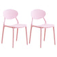 Modern Plastic Dining Room Chairs Armless Open Back Dining Side Chair for Restaurant Pink 2 Piece Set Clearhalo ' kitchen&dining_furn' 'Dining Chairs' 'Dining Tables & Seating' 'dining_chair' 'furn' 'furn_dining_chair' 'Furniture' 'furniture_dining_chair' 'Kitchen & Dining Furniture' 'kitchen' 3956887