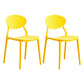 Modern Plastic Dining Room Chairs Armless Open Back Dining Side Chair for Restaurant Yellow 2 Piece Set Clearhalo ' kitchen&dining_furn' 'Dining Chairs' 'Dining Tables & Seating' 'dining_chair' 'furn' 'furn_dining_chair' 'Furniture' 'furniture_dining_chair' 'Kitchen & Dining Furniture' 'kitchen' 3956890
