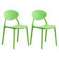Modern Plastic Dining Room Chairs Armless Open Back Dining Side Chair for Restaurant Green 2 Piece Set Clearhalo ' kitchen&dining_furn' 'Dining Chairs' 'Dining Tables & Seating' 'dining_chair' 'furn' 'furn_dining_chair' 'Furniture' 'furniture_dining_chair' 'Kitchen & Dining Furniture' 'kitchen' 3956893