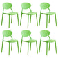 Modern Plastic Dining Room Chairs Armless Open Back Dining Side Chair for Restaurant Green 6 Piece Set Clearhalo ' kitchen&dining_furn' 'Dining Chairs' 'Dining Tables & Seating' 'dining_chair' 'furn' 'furn_dining_chair' 'Furniture' 'furniture_dining_chair' 'Kitchen & Dining Furniture' 'kitchen' 3956895