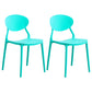 Modern Plastic Dining Room Chairs Armless Open Back Dining Side Chair for Restaurant Lake Blue 2 Piece Set Clearhalo ' kitchen&dining_furn' 'Dining Chairs' 'Dining Tables & Seating' 'dining_chair' 'furn' 'furn_dining_chair' 'Furniture' 'furniture_dining_chair' 'Kitchen & Dining Furniture' 'kitchen' 3956896