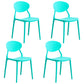 Modern Plastic Dining Room Chairs Armless Open Back Dining Side Chair for Restaurant Lake Blue 4 Piece Set Clearhalo ' kitchen&dining_furn' 'Dining Chairs' 'Dining Tables & Seating' 'dining_chair' 'furn' 'furn_dining_chair' 'Furniture' 'furniture_dining_chair' 'Kitchen & Dining Furniture' 'kitchen' 3956897