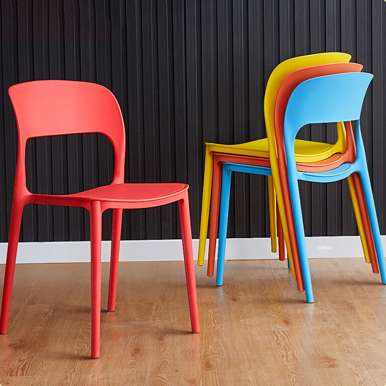 Contemporary Plastic Dining Room Chairs Armless Open Back Dining Side Chair for Room Use Clearhalo ' kitchen&dining_furn' 'Dining Chairs' 'Dining Tables & Seating' 'dining_chair' 'furn' 'furn_dining_chair' 'Furniture' 'furniture_dining_chair' 'Kitchen & Dining Furniture' 'kitchen' 3956903
