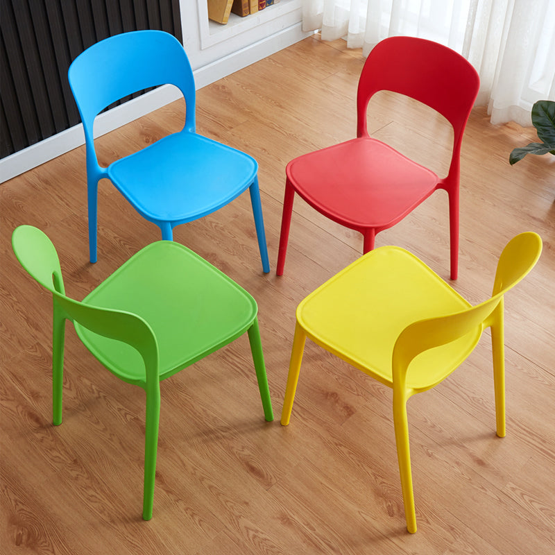Contemporary Plastic Dining Room Chairs Armless Open Back Dining Side Chair for Room Use Clearhalo ' kitchen&dining_furn' 'Dining Chairs' 'Dining Tables & Seating' 'dining_chair' 'furn' 'furn_dining_chair' 'Furniture' 'furniture_dining_chair' 'Kitchen & Dining Furniture' 'kitchen' 3956905