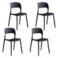 Contemporary Plastic Dining Room Chairs Armless Open Back Dining Side Chair for Room Use Black 4 Piece Set Clearhalo ' kitchen&dining_furn' 'Dining Chairs' 'Dining Tables & Seating' 'dining_chair' 'furn' 'furn_dining_chair' 'Furniture' 'furniture_dining_chair' 'Kitchen & Dining Furniture' 'kitchen' 3956906