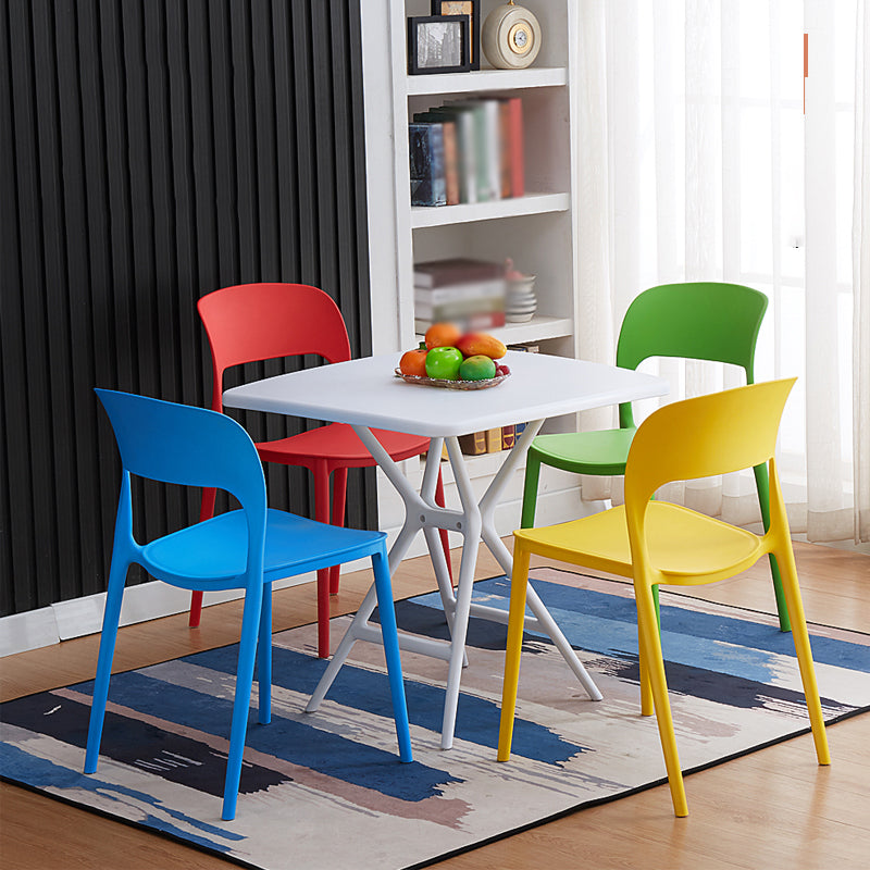 Contemporary Plastic Dining Room Chairs Armless Open Back Dining Side Chair for Room Use Clearhalo ' kitchen&dining_furn' 'Dining Chairs' 'Dining Tables & Seating' 'dining_chair' 'furn' 'furn_dining_chair' 'Furniture' 'furniture_dining_chair' 'Kitchen & Dining Furniture' 'kitchen' 3956908