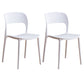 Contemporary Plastic Dining Room Chairs Armless Open Back Dining Side Chair for Room Use White 2 Piece Set Clearhalo ' kitchen&dining_furn' 'Dining Chairs' 'Dining Tables & Seating' 'dining_chair' 'furn' 'furn_dining_chair' 'Furniture' 'furniture_dining_chair' 'Kitchen & Dining Furniture' 'kitchen' 3956915