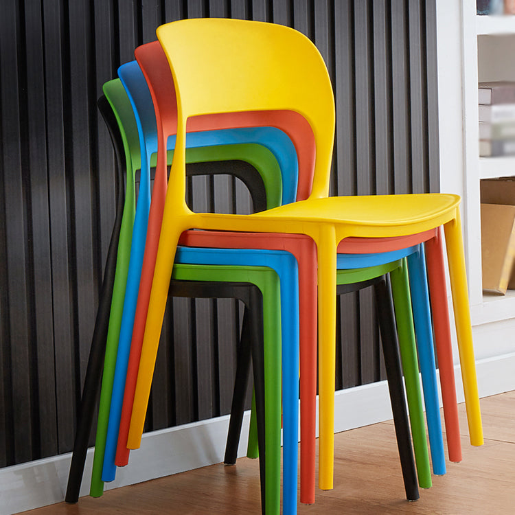 Contemporary Plastic Dining Room Chairs Armless Open Back Dining Side Chair for Room Use Clearhalo ' kitchen&dining_furn' 'Dining Chairs' 'Dining Tables & Seating' 'dining_chair' 'furn' 'furn_dining_chair' 'Furniture' 'furniture_dining_chair' 'Kitchen & Dining Furniture' 'kitchen' 3956921