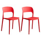 Contemporary Plastic Dining Room Chairs Armless Open Back Dining Side Chair for Room Use Red 2 Piece Set Clearhalo ' kitchen&dining_furn' 'Dining Chairs' 'Dining Tables & Seating' 'dining_chair' 'furn' 'furn_dining_chair' 'Furniture' 'furniture_dining_chair' 'Kitchen & Dining Furniture' 'kitchen' 3956922