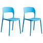 Contemporary Plastic Dining Room Chairs Armless Open Back Dining Side Chair for Room Use Light Blue 2 Piece Set Clearhalo ' kitchen&dining_furn' 'Dining Chairs' 'Dining Tables & Seating' 'dining_chair' 'furn' 'furn_dining_chair' 'Furniture' 'furniture_dining_chair' 'Kitchen & Dining Furniture' 'kitchen' 3956929