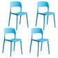 Contemporary Plastic Dining Room Chairs Armless Open Back Dining Side Chair for Room Use Light Blue 4 Piece Set Clearhalo ' kitchen&dining_furn' 'Dining Chairs' 'Dining Tables & Seating' 'dining_chair' 'furn' 'furn_dining_chair' 'Furniture' 'furniture_dining_chair' 'Kitchen & Dining Furniture' 'kitchen' 3956930