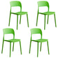 Contemporary Plastic Dining Room Chairs Armless Open Back Dining Side Chair for Room Use Green 4 Piece Set Clearhalo ' kitchen&dining_furn' 'Dining Chairs' 'Dining Tables & Seating' 'dining_chair' 'furn' 'furn_dining_chair' 'Furniture' 'furniture_dining_chair' 'Kitchen & Dining Furniture' 'kitchen' 3956933