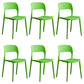 Contemporary Plastic Dining Room Chairs Armless Open Back Dining Side Chair for Room Use Green 6 Piece Set Clearhalo ' kitchen&dining_furn' 'Dining Chairs' 'Dining Tables & Seating' 'dining_chair' 'furn' 'furn_dining_chair' 'Furniture' 'furniture_dining_chair' 'Kitchen & Dining Furniture' 'kitchen' 3956934