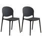 Modern Plastic Dining Room Chairs Open Back Dining Side Armless Chair for Restaurant Black 2 Piece Set Clearhalo ' kitchen&dining_furn' 'Dining Chairs' 'Dining Tables & Seating' 'dining_chair' 'furn' 'furn_dining_chair' 'Furniture' 'furniture_dining_chair' 'Kitchen & Dining Furniture' 'kitchen' 3956940