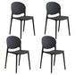 Modern Plastic Dining Room Chairs Open Back Dining Side Armless Chair for Restaurant Black 4 Piece Set Clearhalo ' kitchen&dining_furn' 'Dining Chairs' 'Dining Tables & Seating' 'dining_chair' 'furn' 'furn_dining_chair' 'Furniture' 'furniture_dining_chair' 'Kitchen & Dining Furniture' 'kitchen' 3956942