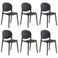Modern Plastic Dining Room Chairs Open Back Dining Side Armless Chair for Restaurant Black 6 Piece Set Clearhalo ' kitchen&dining_furn' 'Dining Chairs' 'Dining Tables & Seating' 'dining_chair' 'furn' 'furn_dining_chair' 'Furniture' 'furniture_dining_chair' 'Kitchen & Dining Furniture' 'kitchen' 3956944