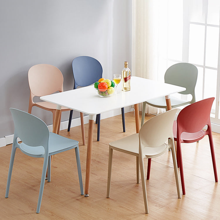 Modern Plastic Dining Room Chairs Open Back Dining Side Armless Chair for Restaurant Clearhalo ' kitchen&dining_furn' 'Dining Chairs' 'Dining Tables & Seating' 'dining_chair' 'furn' 'furn_dining_chair' 'Furniture' 'furniture_dining_chair' 'Kitchen & Dining Furniture' 'kitchen' 3956946