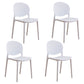 Modern Plastic Dining Room Chairs Open Back Dining Side Armless Chair for Restaurant White 4 Piece Set Clearhalo ' kitchen&dining_furn' 'Dining Chairs' 'Dining Tables & Seating' 'dining_chair' 'furn' 'furn_dining_chair' 'Furniture' 'furniture_dining_chair' 'Kitchen & Dining Furniture' 'kitchen' 3956954