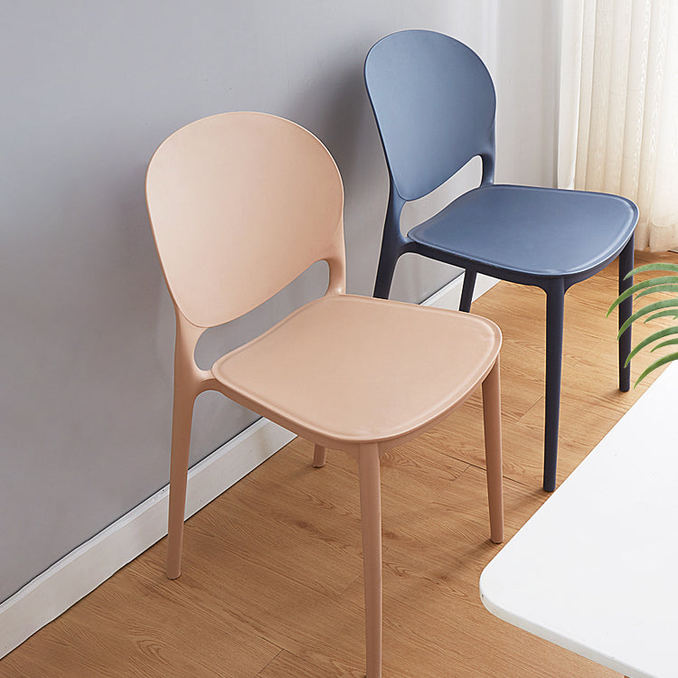 Modern Plastic Dining Room Chairs Open Back Dining Side Armless Chair for Restaurant Clearhalo ' kitchen&dining_furn' 'Dining Chairs' 'Dining Tables & Seating' 'dining_chair' 'furn' 'furn_dining_chair' 'Furniture' 'furniture_dining_chair' 'Kitchen & Dining Furniture' 'kitchen' 3956960