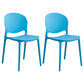 Modern Plastic Dining Room Chairs Open Back Dining Side Armless Chair for Restaurant Sky Blue 2 Piece Set Clearhalo ' kitchen&dining_furn' 'Dining Chairs' 'Dining Tables & Seating' 'dining_chair' 'furn' 'furn_dining_chair' 'Furniture' 'furniture_dining_chair' 'Kitchen & Dining Furniture' 'kitchen' 3956966
