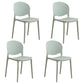 Modern Plastic Dining Room Chairs Open Back Dining Side Armless Chair for Restaurant Light Green 4 Piece Set Clearhalo ' kitchen&dining_furn' 'Dining Chairs' 'Dining Tables & Seating' 'dining_chair' 'furn' 'furn_dining_chair' 'Furniture' 'furniture_dining_chair' 'Kitchen & Dining Furniture' 'kitchen' 3956970