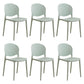Modern Plastic Dining Room Chairs Open Back Dining Side Armless Chair for Restaurant Light Green 6 Piece Set Clearhalo ' kitchen&dining_furn' 'Dining Chairs' 'Dining Tables & Seating' 'dining_chair' 'furn' 'furn_dining_chair' 'Furniture' 'furniture_dining_chair' 'Kitchen & Dining Furniture' 'kitchen' 3956971