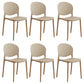 Modern Plastic Dining Room Chairs Open Back Dining Side Armless Chair for Restaurant Khaki 6 Piece Set Clearhalo ' kitchen&dining_furn' 'Dining Chairs' 'Dining Tables & Seating' 'dining_chair' 'furn' 'furn_dining_chair' 'Furniture' 'furniture_dining_chair' 'Kitchen & Dining Furniture' 'kitchen' 3956974