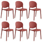 Modern Plastic Dining Room Chairs Open Back Dining Side Armless Chair for Restaurant Burgundy 6 Piece Set Clearhalo ' kitchen&dining_furn' 'Dining Chairs' 'Dining Tables & Seating' 'dining_chair' 'furn' 'furn_dining_chair' 'Furniture' 'furniture_dining_chair' 'Kitchen & Dining Furniture' 'kitchen' 3956977