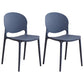 Modern Plastic Dining Room Chairs Open Back Dining Side Armless Chair for Restaurant Royal Blue 2 Piece Set Clearhalo ' kitchen&dining_furn' 'Dining Chairs' 'Dining Tables & Seating' 'dining_chair' 'furn' 'furn_dining_chair' 'Furniture' 'furniture_dining_chair' 'Kitchen & Dining Furniture' 'kitchen' 3956978