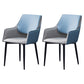 Indoor Contemporary Arm Chair Solid Back Metal Upholstered Dining Room Chair Grey 2 Piece Set Clearhalo ' kitchen&dining_furn' 'Dining Chairs' 'Dining Tables & Seating' 'dining_chair' 'furn' 'furn_dining_chair' 'Furniture' 'furniture_dining_chair' 'Kitchen & Dining Furniture' 'kitchen' 3956989