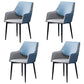 Indoor Contemporary Arm Chair Solid Back Metal Upholstered Dining Room Chair Grey 4 Piece Set Clearhalo ' kitchen&dining_furn' 'Dining Chairs' 'Dining Tables & Seating' 'dining_chair' 'furn' 'furn_dining_chair' 'Furniture' 'furniture_dining_chair' 'Kitchen & Dining Furniture' 'kitchen' 3956991