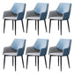 Indoor Contemporary Arm Chair Solid Back Metal Upholstered Dining Room Chair Grey 6 Piece Set Clearhalo ' kitchen&dining_furn' 'Dining Chairs' 'Dining Tables & Seating' 'dining_chair' 'furn' 'furn_dining_chair' 'Furniture' 'furniture_dining_chair' 'Kitchen & Dining Furniture' 'kitchen' 3956992