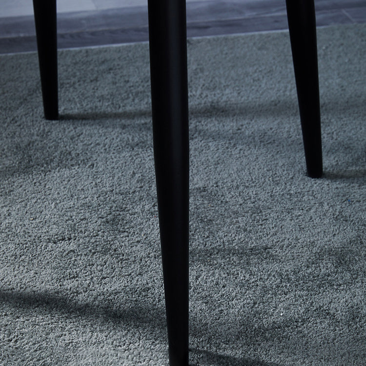 Indoor Contemporary Arm Chair Solid Back Metal Upholstered Dining Room Chair Clearhalo ' kitchen&dining_furn' 'Dining Chairs' 'Dining Tables & Seating' 'dining_chair' 'furn' 'furn_dining_chair' 'Furniture' 'furniture_dining_chair' 'Kitchen & Dining Furniture' 'kitchen' 3957003