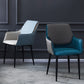 Indoor Contemporary Arm Chair Solid Back Metal Upholstered Dining Room Chair Clearhalo ' kitchen&dining_furn' 'Dining Chairs' 'Dining Tables & Seating' 'dining_chair' 'furn' 'furn_dining_chair' 'Furniture' 'furniture_dining_chair' 'Kitchen & Dining Furniture' 'kitchen' 3957005