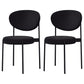 Modern Metal Dining Room Chairs Armless Open Back Dining Side Chair for Restaurant Black Fabric 2 Piece Set Clearhalo ' kitchen&dining_furn' 'Dining Chairs' 'Dining Tables & Seating' 'dining_chair' 'furn' 'furn_dining_chair' 'Furniture' 'furniture_dining_chair' 'Kitchen & Dining Furniture' 'kitchen' 3957013