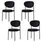 Modern Metal Dining Room Chairs Armless Open Back Dining Side Chair for Restaurant Black Fabric 4 Piece Set Clearhalo ' kitchen&dining_furn' 'Dining Chairs' 'Dining Tables & Seating' 'dining_chair' 'furn' 'furn_dining_chair' 'Furniture' 'furniture_dining_chair' 'Kitchen & Dining Furniture' 'kitchen' 3957014