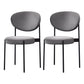 Modern Metal Dining Room Chairs Armless Open Back Dining Side Chair for Restaurant Grey Fabric 2 Piece Set Clearhalo ' kitchen&dining_furn' 'Dining Chairs' 'Dining Tables & Seating' 'dining_chair' 'furn' 'furn_dining_chair' 'Furniture' 'furniture_dining_chair' 'Kitchen & Dining Furniture' 'kitchen' 3957019