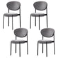 Modern Metal Dining Room Chairs Armless Open Back Dining Side Chair for Restaurant Grey Fabric 4 Piece Set Clearhalo ' kitchen&dining_furn' 'Dining Chairs' 'Dining Tables & Seating' 'dining_chair' 'furn' 'furn_dining_chair' 'Furniture' 'furniture_dining_chair' 'Kitchen & Dining Furniture' 'kitchen' 3957021