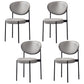 Modern Metal Dining Room Chairs Armless Open Back Dining Side Chair for Restaurant Grey Faux Leather 4 Piece Set Clearhalo ' kitchen&dining_furn' 'Dining Chairs' 'Dining Tables & Seating' 'dining_chair' 'furn' 'furn_dining_chair' 'Furniture' 'furniture_dining_chair' 'Kitchen & Dining Furniture' 'kitchen' 3957040