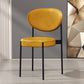 Modern Metal Dining Room Chairs Armless Open Back Dining Side Chair for Restaurant Yellow Faux Leather 1 Piece Clearhalo ' kitchen&dining_furn' 'Dining Chairs' 'Dining Tables & Seating' 'dining_chair' 'furn' 'furn_dining_chair' 'Furniture' 'furniture_dining_chair' 'Kitchen & Dining Furniture' 'kitchen' 3957044