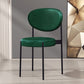 Modern Metal Dining Room Chairs Armless Open Back Dining Side Chair for Restaurant Blackish Green Faux Leather 1 Piece Clearhalo ' kitchen&dining_furn' 'Dining Chairs' 'Dining Tables & Seating' 'dining_chair' 'furn' 'furn_dining_chair' 'Furniture' 'furniture_dining_chair' 'Kitchen & Dining Furniture' 'kitchen' 3957047