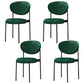 Modern Metal Dining Room Chairs Armless Open Back Dining Side Chair for Restaurant Blackish Green Faux Leather 4 Piece Set Clearhalo ' kitchen&dining_furn' 'Dining Chairs' 'Dining Tables & Seating' 'dining_chair' 'furn' 'furn_dining_chair' 'Furniture' 'furniture_dining_chair' 'Kitchen & Dining Furniture' 'kitchen' 3957049