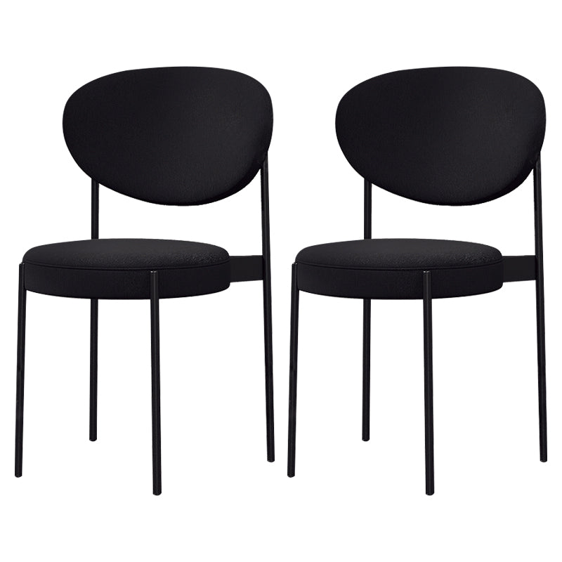 Glam Style Metal Dining Room Chairs Armless Open Back Dining Side Chair for Restaurant Black 2 Piece Set Clearhalo ' kitchen&dining_furn' 'Dining Chairs' 'Dining Tables & Seating' 'dining_chair' 'furn' 'furn_dining_chair' 'Furniture' 'furniture_dining_chair' 'Kitchen & Dining Furniture' 'kitchen' 3957054