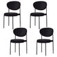 Glam Style Metal Dining Room Chairs Armless Open Back Dining Side Chair for Restaurant Black 4 Piece Set Clearhalo ' kitchen&dining_furn' 'Dining Chairs' 'Dining Tables & Seating' 'dining_chair' 'furn' 'furn_dining_chair' 'Furniture' 'furniture_dining_chair' 'Kitchen & Dining Furniture' 'kitchen' 3957056