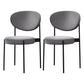 Glam Style Metal Dining Room Chairs Armless Open Back Dining Side Chair for Restaurant Grey 2 Piece Set Clearhalo ' kitchen&dining_furn' 'Dining Chairs' 'Dining Tables & Seating' 'dining_chair' 'furn' 'furn_dining_chair' 'Furniture' 'furniture_dining_chair' 'Kitchen & Dining Furniture' 'kitchen' 3957060
