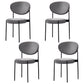 Glam Style Metal Dining Room Chairs Armless Open Back Dining Side Chair for Restaurant Grey 4 Piece Set Clearhalo ' kitchen&dining_furn' 'Dining Chairs' 'Dining Tables & Seating' 'dining_chair' 'furn' 'furn_dining_chair' 'Furniture' 'furniture_dining_chair' 'Kitchen & Dining Furniture' 'kitchen' 3957062