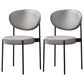Glam Style Metal Dining Room Chairs Armless Open Back Dining Side Chair for Restaurant Light Gray 2 Piece Set Clearhalo ' kitchen&dining_furn' 'Dining Chairs' 'Dining Tables & Seating' 'dining_chair' 'furn' 'furn_dining_chair' 'Furniture' 'furniture_dining_chair' 'Kitchen & Dining Furniture' 'kitchen' 3957066