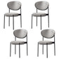 Glam Style Metal Dining Room Chairs Armless Open Back Dining Side Chair for Restaurant Light Gray 4 Piece Set Clearhalo ' kitchen&dining_furn' 'Dining Chairs' 'Dining Tables & Seating' 'dining_chair' 'furn' 'furn_dining_chair' 'Furniture' 'furniture_dining_chair' 'Kitchen & Dining Furniture' 'kitchen' 3957068